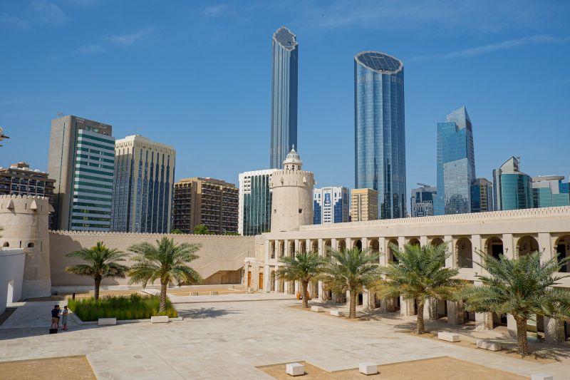 Abu Dhabi city skyline near education options like abu dhabi english schools